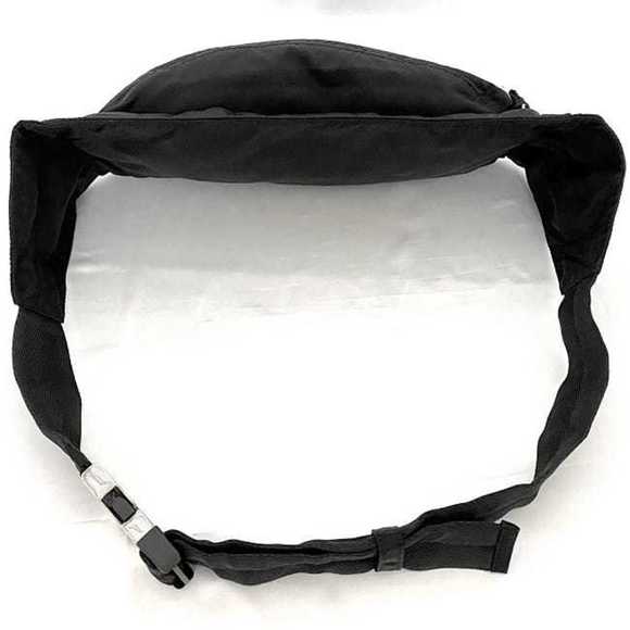 Prada Body Bag Black Tessuto 2VL132 Belt Nylon PRADA Triangle Plate Waist Pou... - Picture 4 of 10